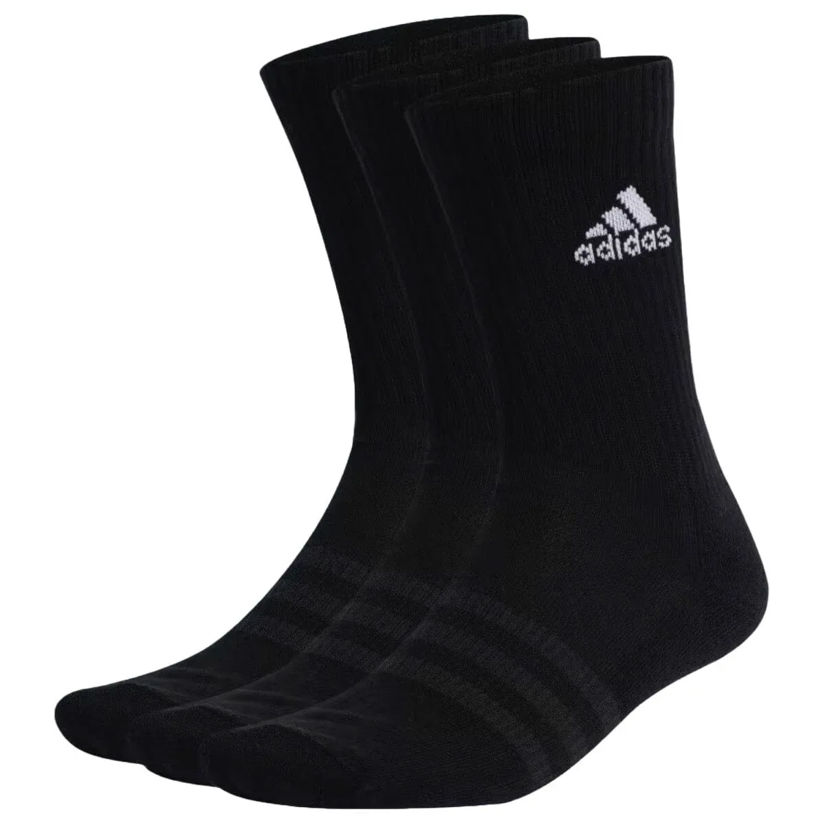 Adidas 3-Stripes Crew 3-Pak Strømper Sort - Billede 2